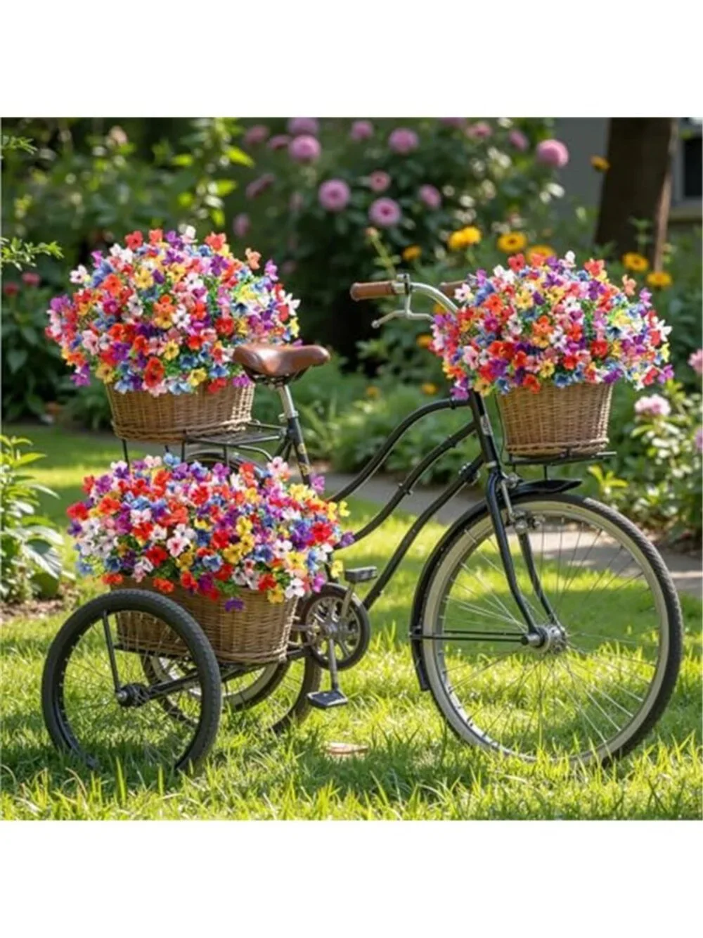 Artificial Flowers Outdoor Decor Fake Silk Daisies Eucalyptus UV Resistant 20pcs